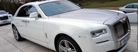 Rolls-Royce Ghost II white with satin bonnet