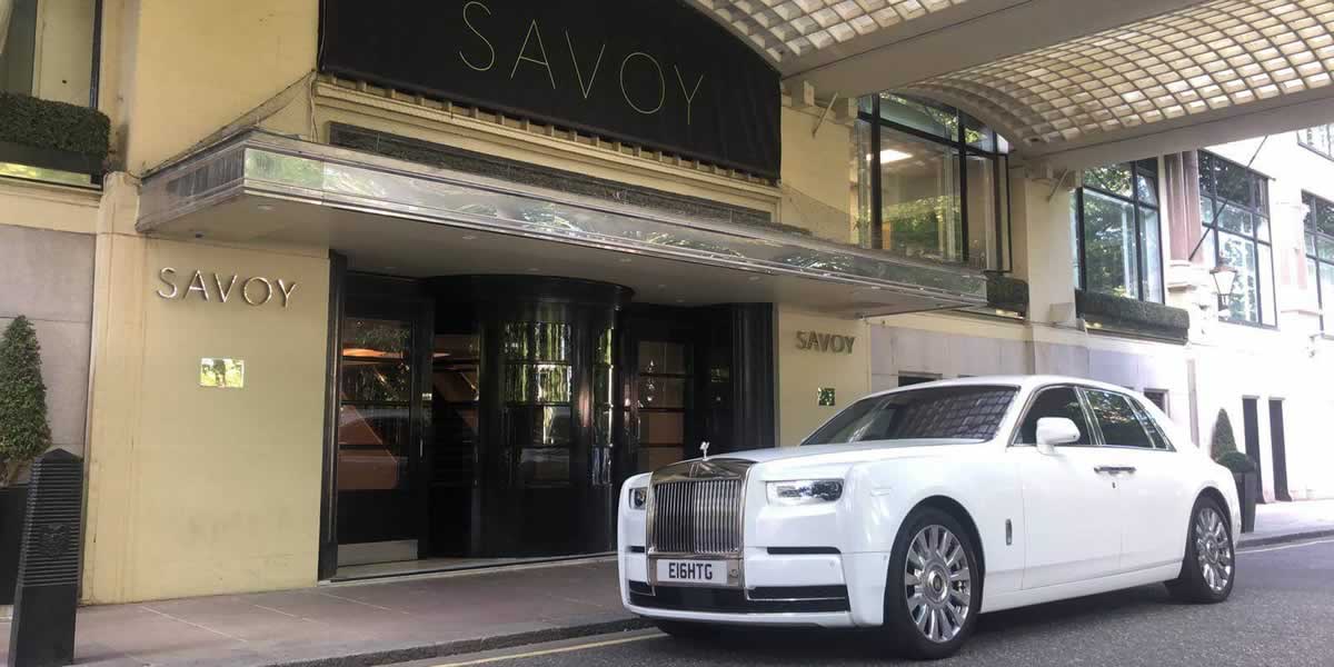 Rolls-Royce Phantom 8 pictured outside the Savoy London