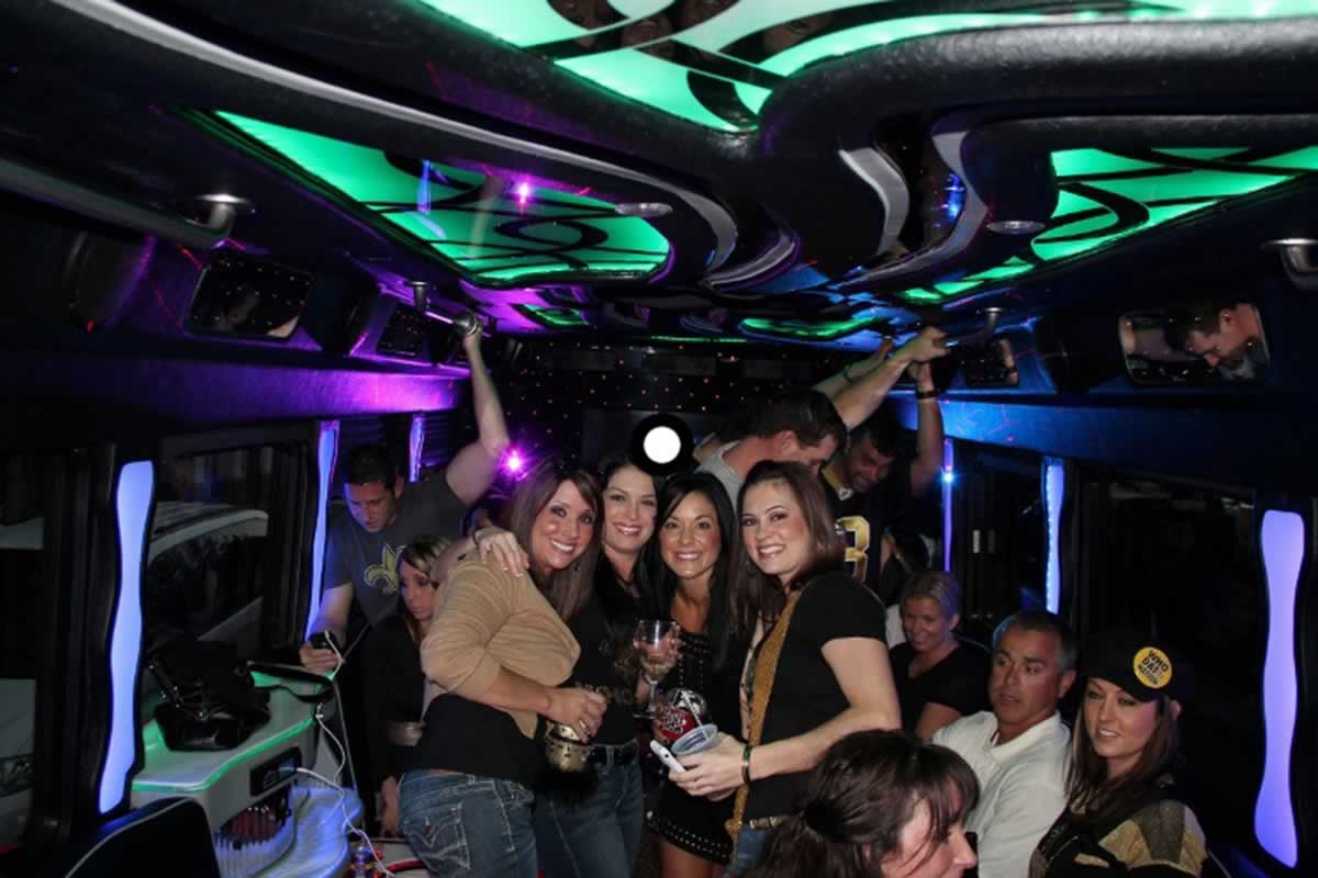 Party onboard the party bus