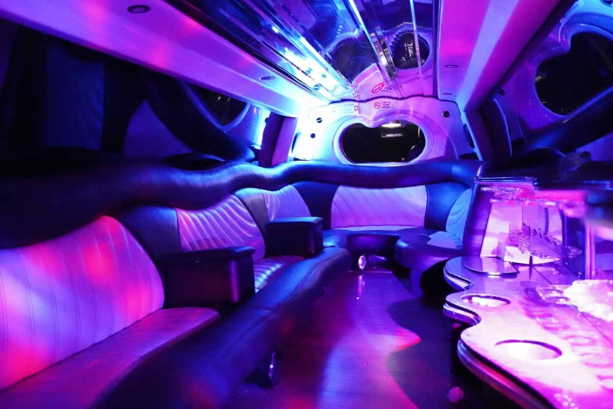 Interior of the Range Rover SUV limo