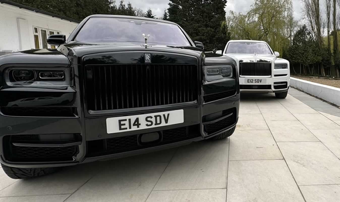 Rolls-Royce Cullinan in white and black