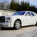 White Rolls-Royce Phantom VII Series i 3/4 side angle