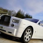 White Rolls-Royce Phantom VII Series i front angled