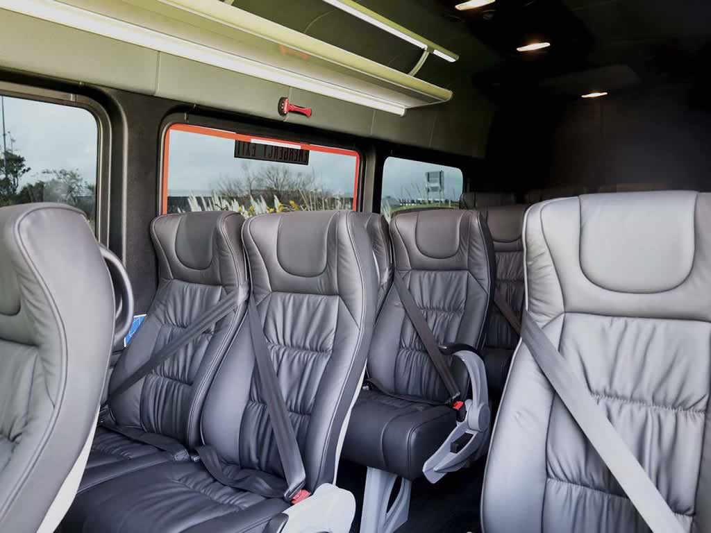 16-seater minibus interior luxury seating